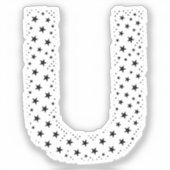 LETTERS MADE OF BLACK STARS AUFKLEBER (Vorderseite)