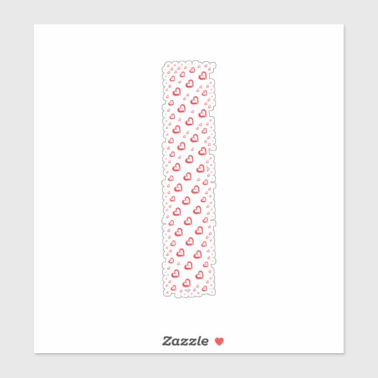 LETTERS MADE UP OF HEARTS AUFKLEBER (Blatt)