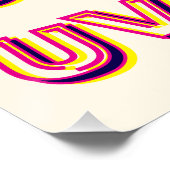 Letters of the Alphabet Retro Cool Literacy Poster (Ecke)