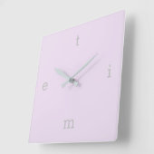 Letters of TIME Quadratische Wanduhr (Winkel)