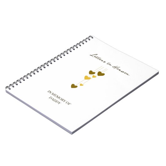 Letters to Heaven – In Memory of Daddy Personalize Notizblock (Linke Seite)