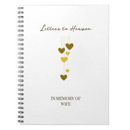 Letters to Heaven – In Memory Of Wife Personalized Notizblock