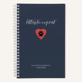 Letters to My Cat Memorial Journal Muted Navy Notizblock (Vorderseite)