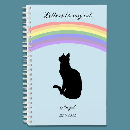 Letters to my Cat Memorial Journal Rainbow Notizblock