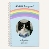 Letters to my Cat Memorial Journal Rainbow Photo Notizblock (Vorderseite)