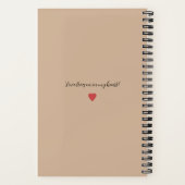 Letters to My Cat Memorial Journal Warm Beige Notizblock (Rückseite)