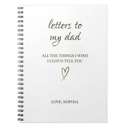 Letters to My Dad – Personalized Letter Notizblock (Vorderseite)