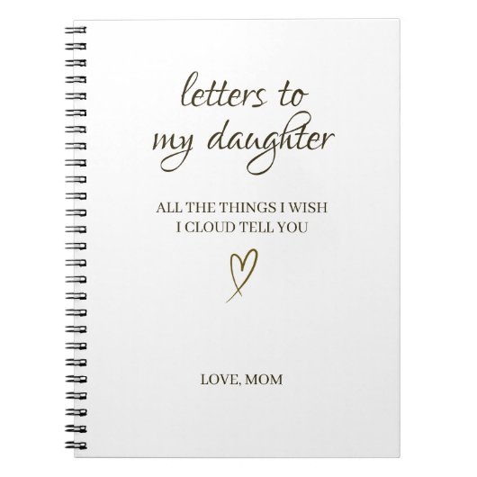 Letters to My Daughter – Personalized Letter Notizblock (Vorderseite)