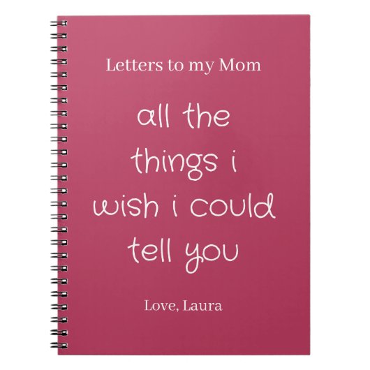 Letters to my Mom Notizblock (Vorderseite)