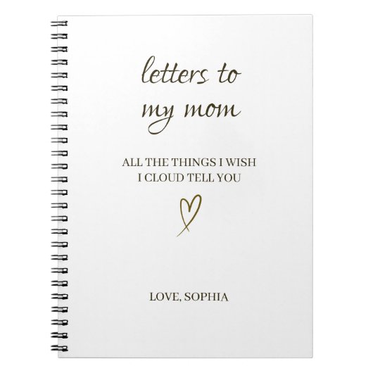 Letters to My Mom – Personalized Letter Notizblock (Vorderseite)