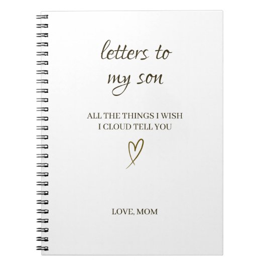 Letters to My Son – Personalized Letter Notizblock (Vorderseite)