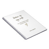Letters to My Wife – Personalized Letter Notizblock (Rechte Seite)
