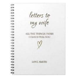 Letters to My Wife – Personalized Letter Notizblock