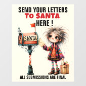LETTERS TO SANTA - Do Read ... Fensteraufkleber (Blatt)
