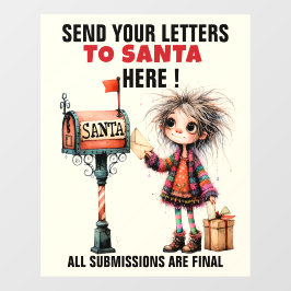 LETTERS TO SANTA - Do Read ... Fensteraufkleber