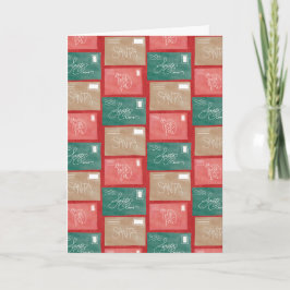 Letters to Santa Watercolor Holiday Card  Karte