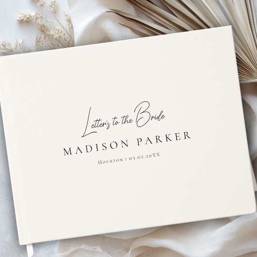 Letters to the Bride Beige Bridal Shower Gästebuch