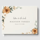 Letters to the Bride! Boho Beige Bridal Shower  Gästebuch (Vorderseite)
