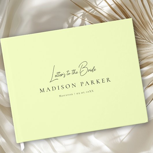 Letters to the Bride! Lemon Bridal Shower Gästebuch