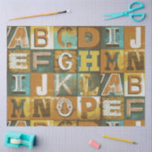 Letters Typografy Retro Decoupage Tissue Paper Seidenpapier (Basteln)
