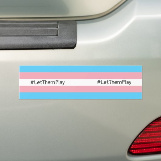 #LetThemPlay Transgender Athleten - Trans-Flagge Autoaufkleber (Auf Auto)