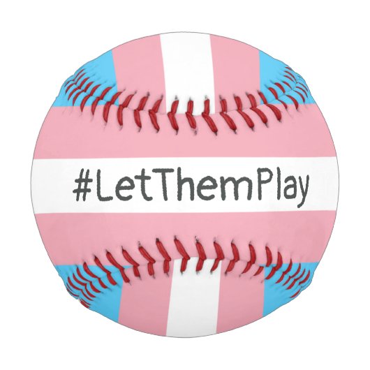 #LetThemPlay Transgender Athleten - Trans-Flagge Baseball (Rückseite)