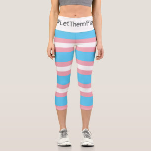 #LetThemPlay Transgender Athleten Trans Flagge Capri Leggings