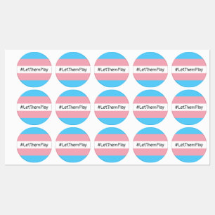 #LetThemPlay Transgender Athleten - Trans-Flagge Etiketten
