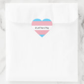 #LetThemPlay Transgender Athleten - Trans-Flagge Herz-Aufkleber (Tasche)