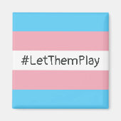 #LetThemPlay Transgender Athleten - Trans-Flagge Magnet (Vorne)