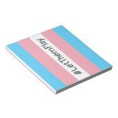 #LetThemPlay Transgender Athleten - Trans-Flagge Notizblock (angewinkelt)