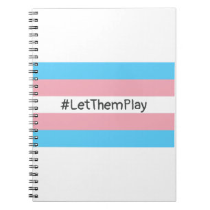 #LetThemPlay Transgender Athleten - Trans-Flagge Notizblock