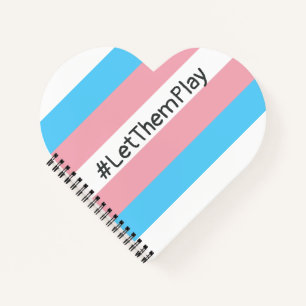 #LetThemPlay Transgender Athleten - Trans-Flagge Notizblock