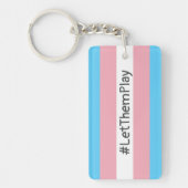 #LetThemPlay Transgender Athleten - Trans-Flagge Schlüsselanhänger (Vorderseite)