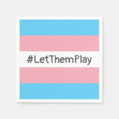 #LetThemPlay Transgender Athleten - Trans-Flagge Serviette (Vorderseite)