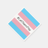 #LetThemPlay Transgender Athleten - Trans-Flagge Serviette (Ecke)