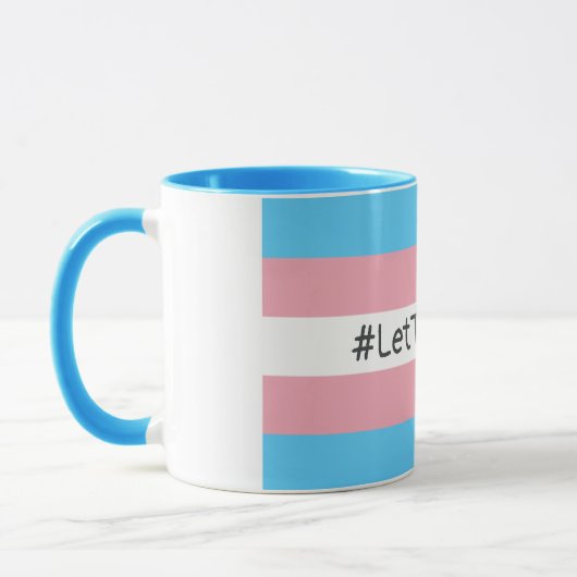 #LetThemPlay Transgender Athleten - Trans-Flagge Tasse (Links)