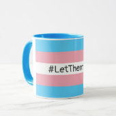 #LetThemPlay Transgender Athleten - Trans-Flagge Tasse (Vorderseite Links)