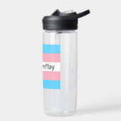 #LetThemPlay Transgender Athleten - Trans-Flagge Trinkflasche (Links)