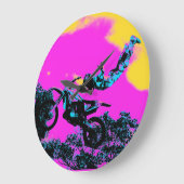 Letting Go - Freestyle Motocross Stunt Große Wanduhr (Winkel)