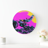 Letting Go - Freestyle Motocross Stunt Große Wanduhr (Zuhause)