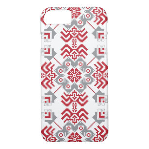 Lettisch Auseklis Folk Art geometrischer Medaillon Case-Mate iPhone Hülle