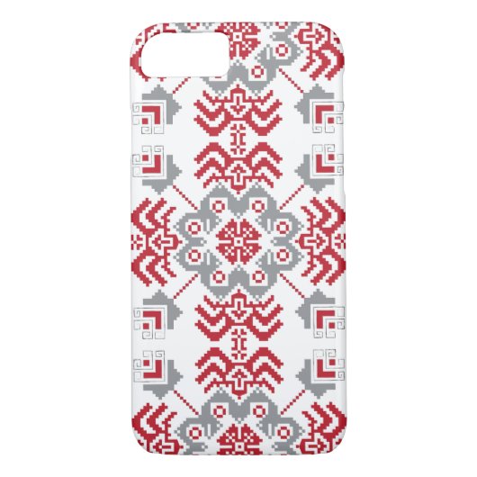 Lettisch Auseklis Folk Art geometrischer Medaillon Case-Mate iPhone Hülle (Rückseite)