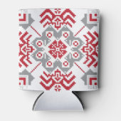 Lettisch Auseklis Folk Art geometrischer Medaillon Dosenkühler (Vorderseite)