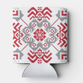 Lettisch Auseklis Folk Art geometrischer Medaillon Dosenkühler (Rückseite)