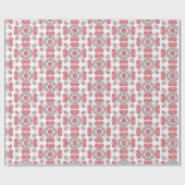 Lettisch Auseklis Folk Art geometrischer Medaillon Geschenkpapier (Flach)