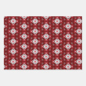 Lettisch Auseklis Folk Art geometrischer Medaillon Geschenkpapier Set (Vorderseite 3)