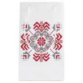 Lettisch Auseklis Folk Art geometrischer Medaillon Kleine Geschenktüte (Vorderseite)