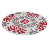 Lettisch Auseklis Folk Art geometrischer Medaillon Schneidebrett (Ecke)