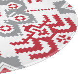 Lettisch Auseklis Folk Art geometrischer Medaillon Schneidebrett (Ecke)